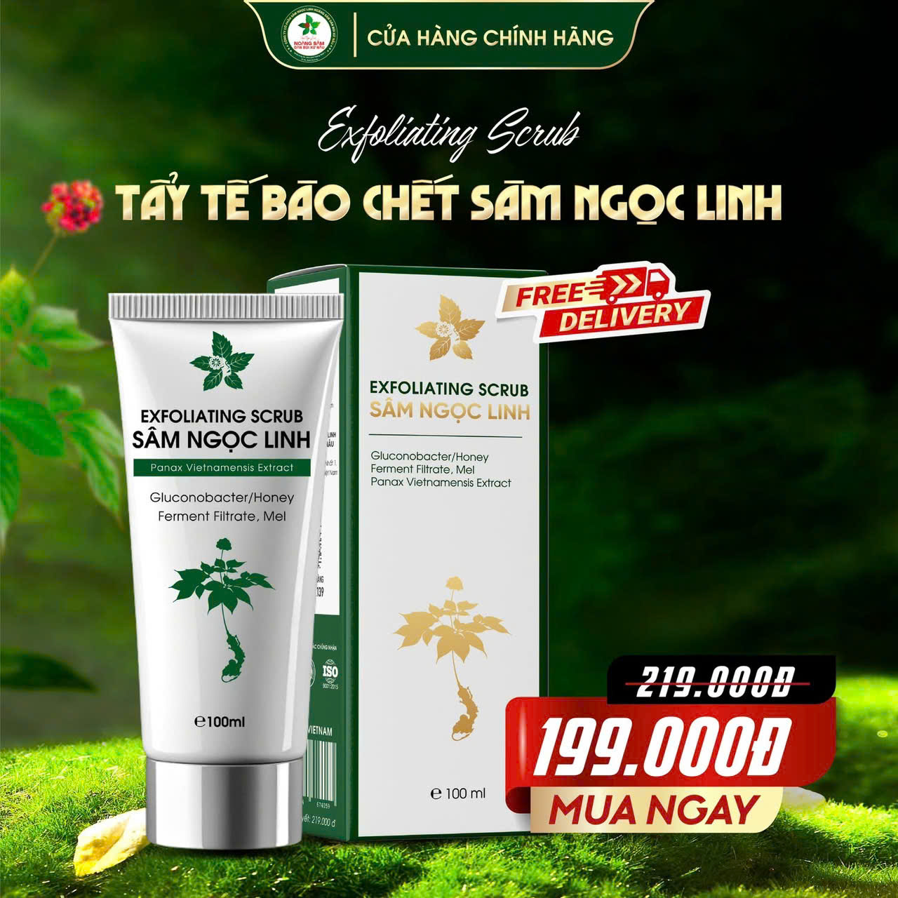 Tẩy da chết Sâm Ngọc Linh
